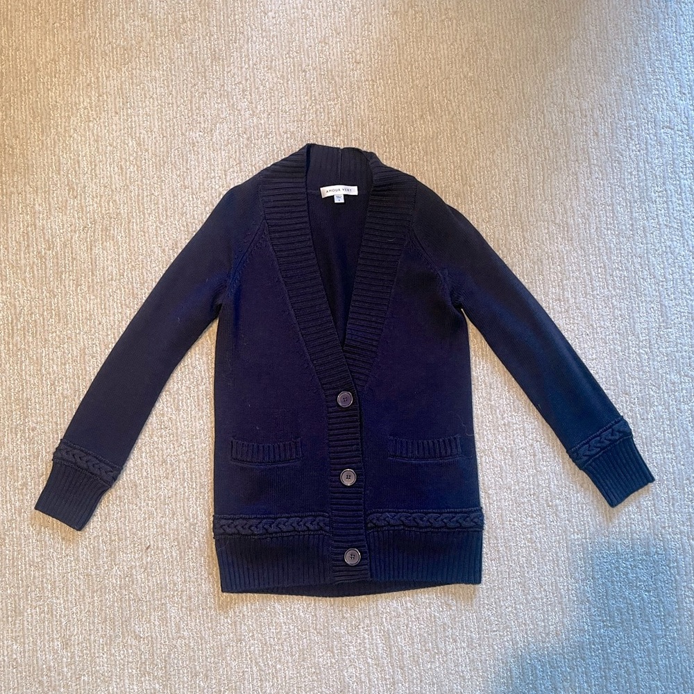 Amour Vert Navy Blue Sweater